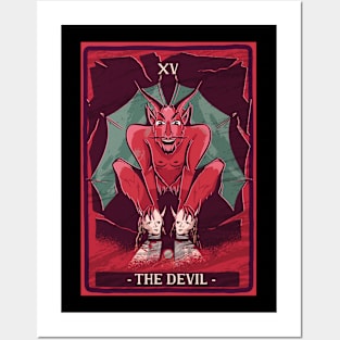 Tarot Card - The Devil - Occult Gothic Halloween Posters and Art